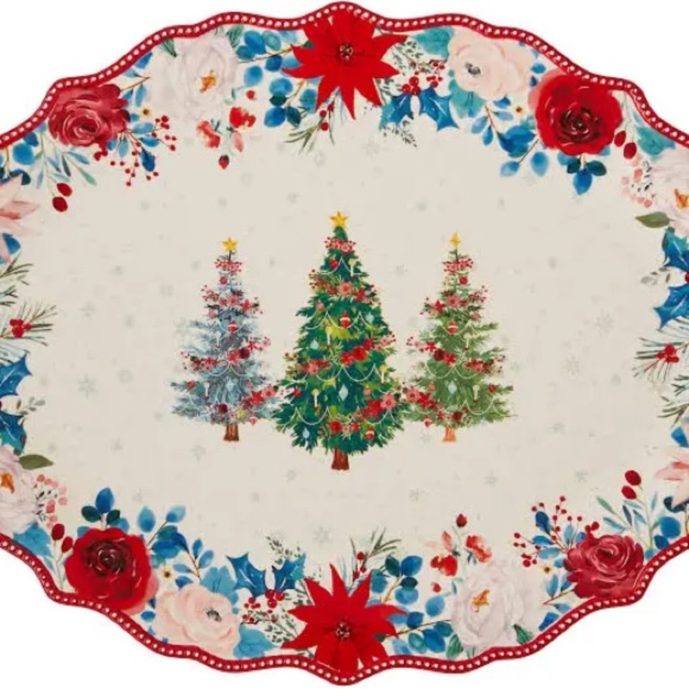 The Pioneer Woman Wishful Winter Turkey Platter 20 1/2 x 15 1/2
